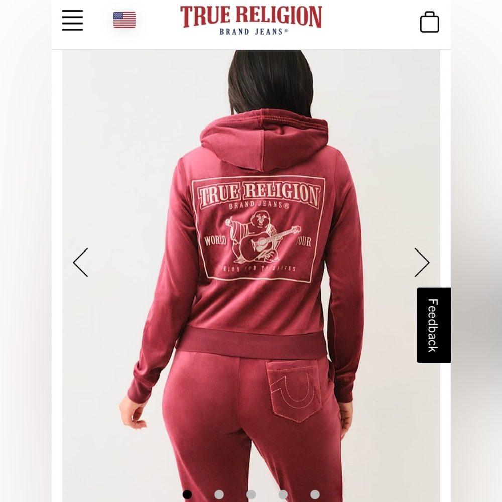 True Religion Hoodie Zip Jacket ~ NEW